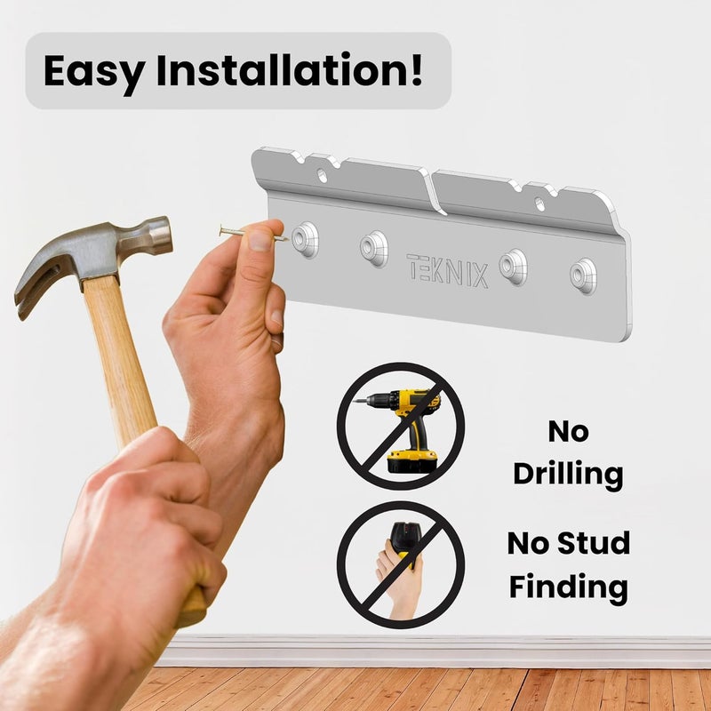 Teknix No-Stud, No-Drill Wall Mount Compatible with Skylight® 15-Inch Calendar - The Original Easy DIY Install, No Anchors or Screws Needed, Damage-Free, Secure Hold, Only Hammer Required, Hardware Included - Image 2